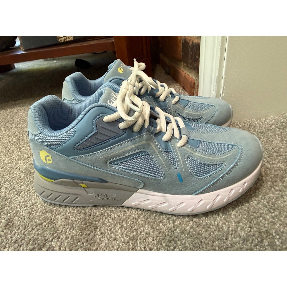 FitVille ReboundCore Women 8EW Light Blue Walking Shoes Wide